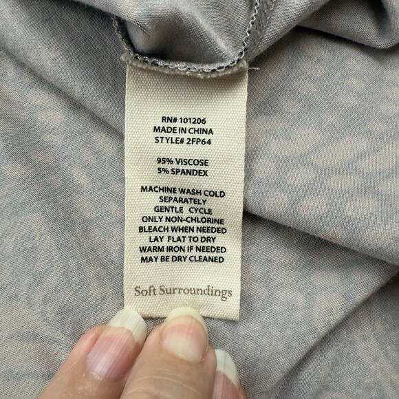 Soft Surroundings LARGE Juliette Jersey Maxi Dress Soft Resort Elegant Boho - Picture 7 of 9